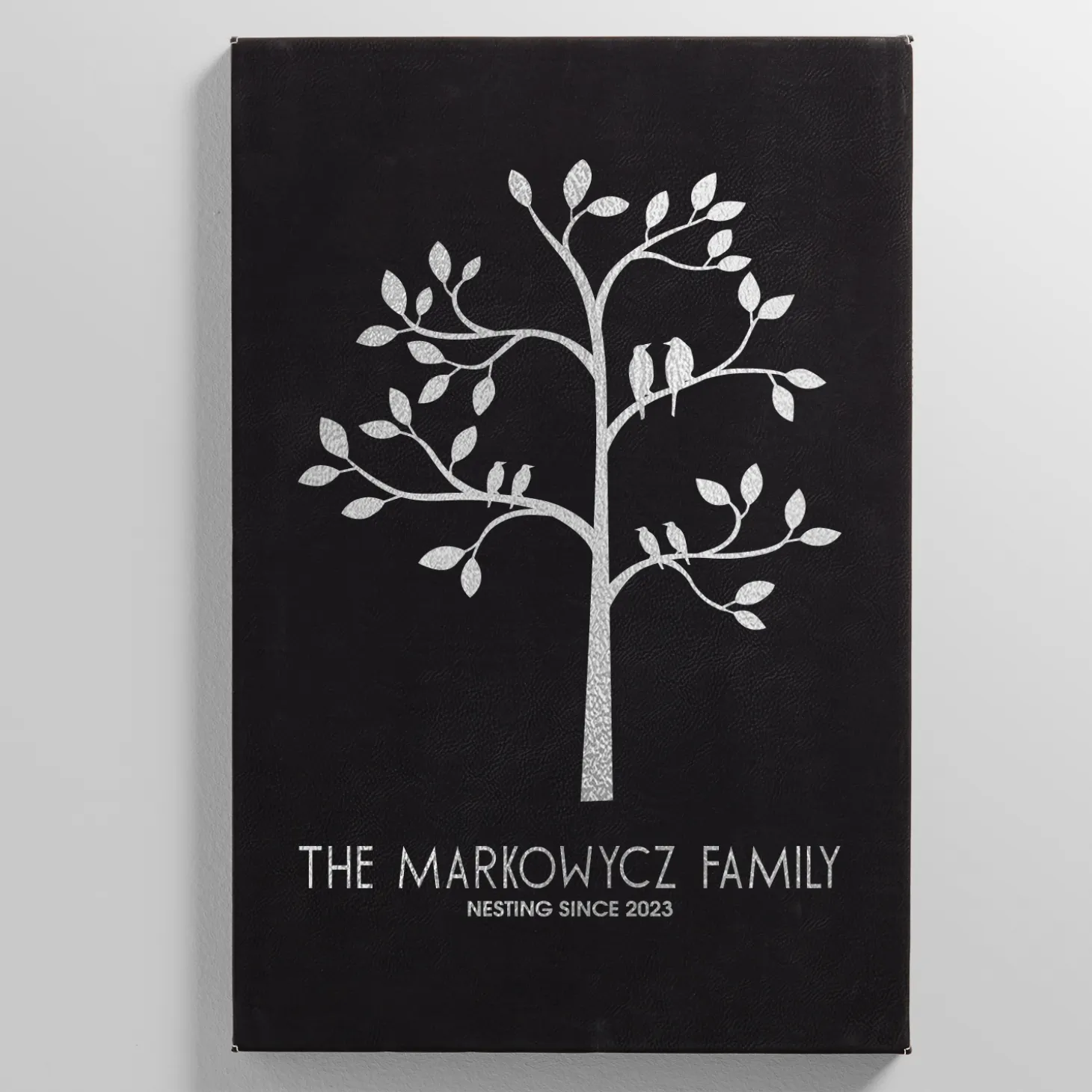 Family Tree Leather Wall Art