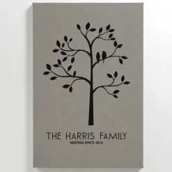 Family Tree Leather Wall Art