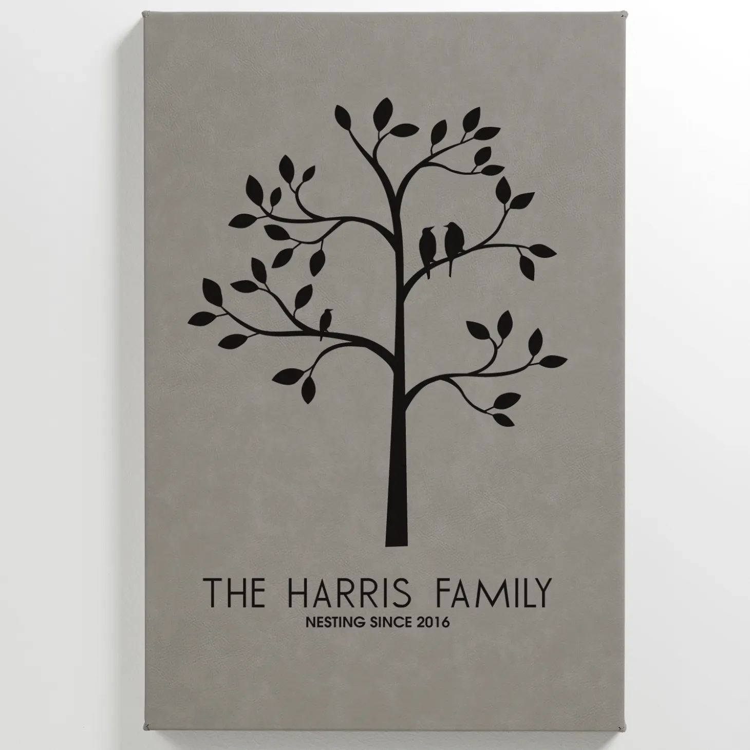 Family Tree Leather Wall Art
