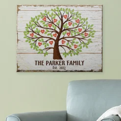 Family Tree of Hearts Canvas