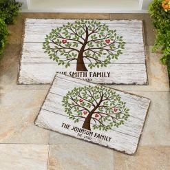 Family Tree of Hearts Doormat