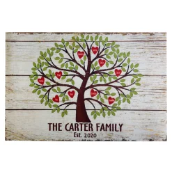 Family Tree of Hearts Doormat