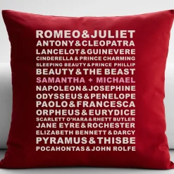 Famous Couples Throw Pillow