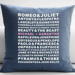 Famous Couples Throw Pillow