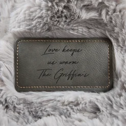 Faux Fur Gray Luxe Plush Blanket
