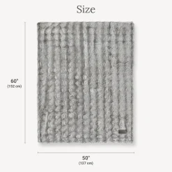 Faux Fur Gray Luxe Plush Blanket