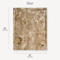 Faux Fur Hazelnut Heavyweight Plush Blanket