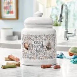 Favorite Child Photo Pet Ceramic Treat Jar