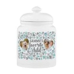Favorite Child Photo Pet Ceramic Treat Jar