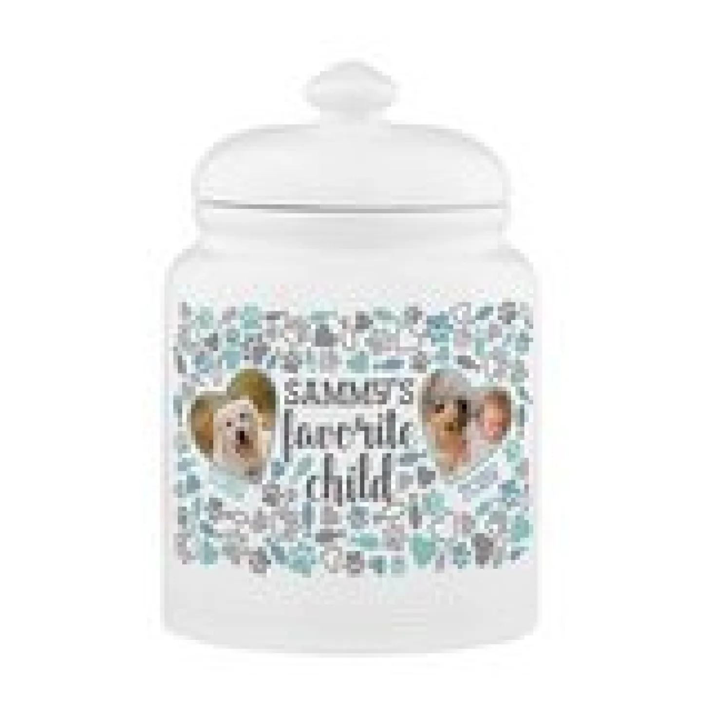 Favorite Child Photo Pet Ceramic Treat Jar