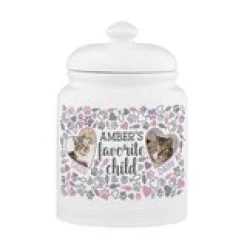 Favorite Child Photo Pet Ceramic Treat Jar
