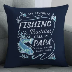 Favorite Fishing Buddies Throw Pillow