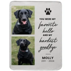 Favorite Hello, Hardest Goodbye Photo Plush Blanket