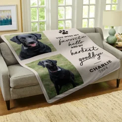 Favorite Hello, Hardest Goodbye Photo Plush Blanket