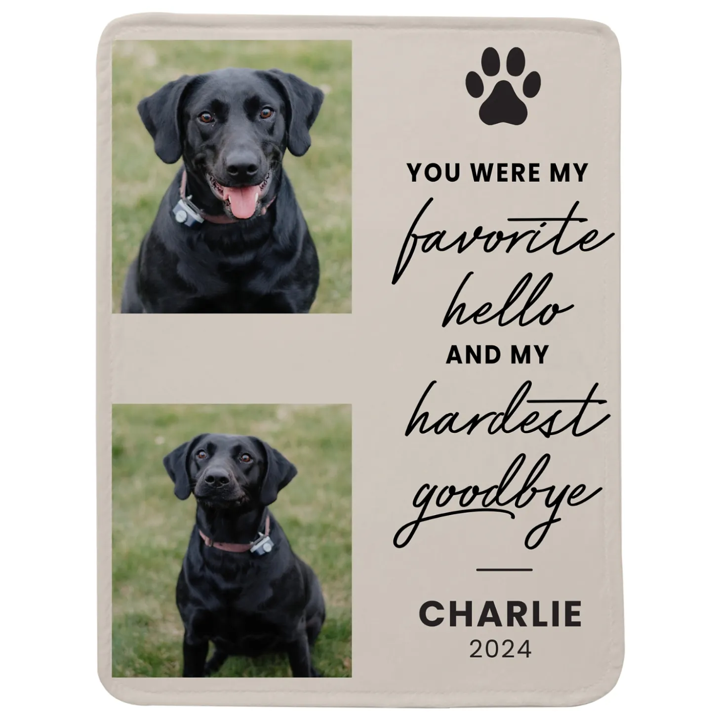 Favorite Hello, Hardest Goodbye Photo Plush Blanket