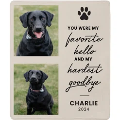 Favorite Hello, Hardest Goodbye Photo Plush Blanket
