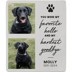 Favorite Hello, Hardest Goodbye Photo Plush Blanket