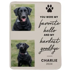 Favorite Hello, Hardest Goodbye Photo Plush Blanket