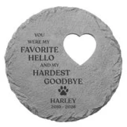 Favorite Hello, Hardest Goodbye Garden Stone