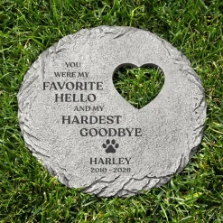 Favorite Hello, Hardest Goodbye Garden Stone