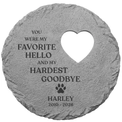 Favorite Hello, Hardest Goodbye Garden Stone