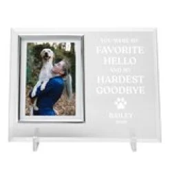 Favorite Hello, Hardest Goodbye Glass Frame