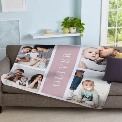 Favorite Memories Photo Collage Plush Blanket