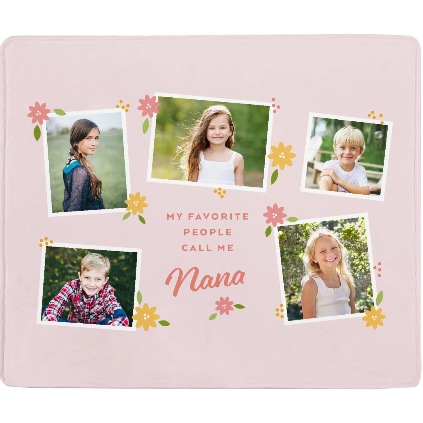 Favorite People Photo Collage Plush Blanket
