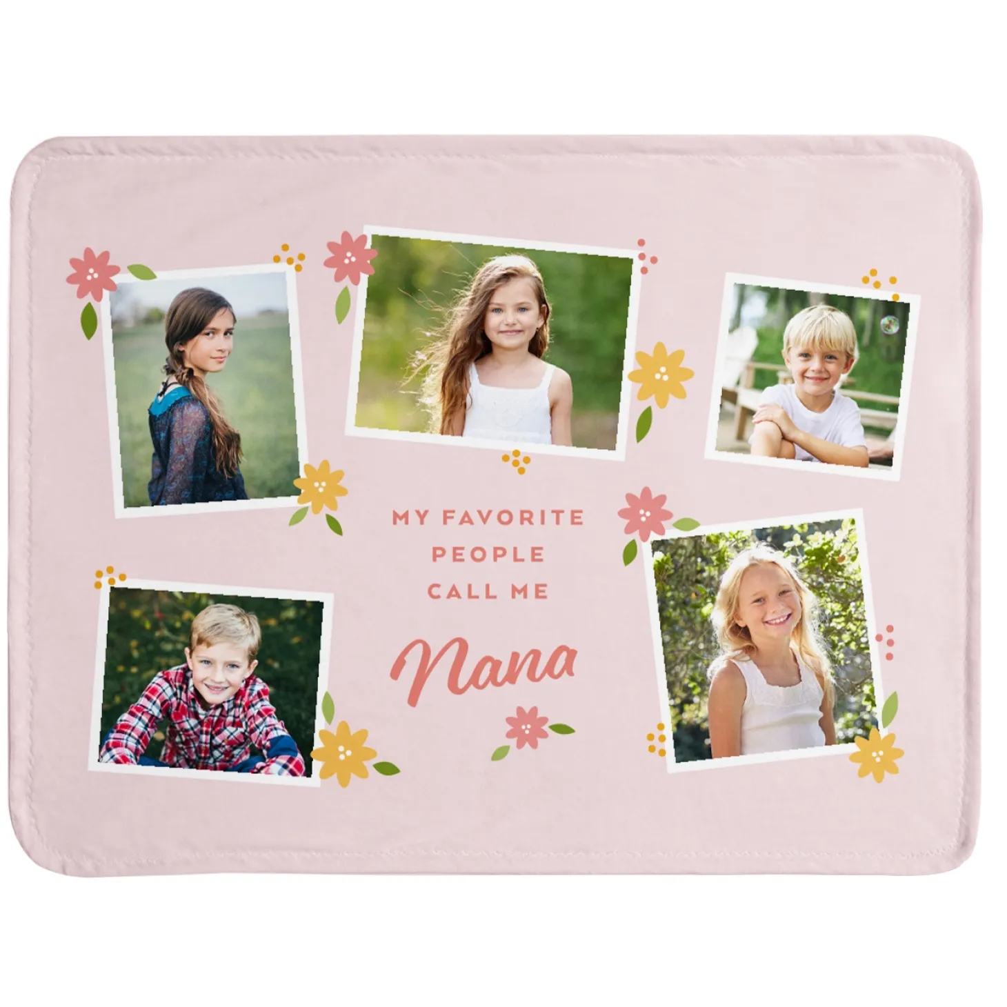 Favorite People Photo Collage Plush Blanket