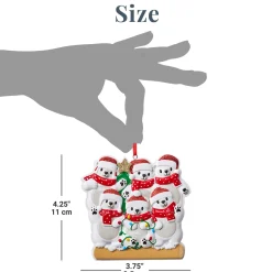 Festive Bear Family Ornament