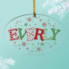 Festive Name Oval Ornament