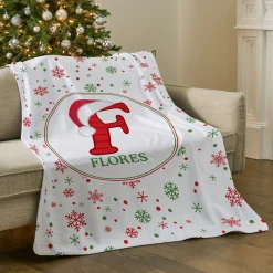 Festive Name Plush Blanket