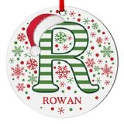 Festive Name Round Ornament