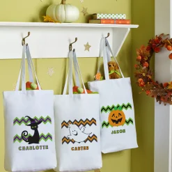 Fiendish Fun Halloween White Treat Bag