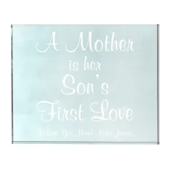 First Memories Glass Block for Mom