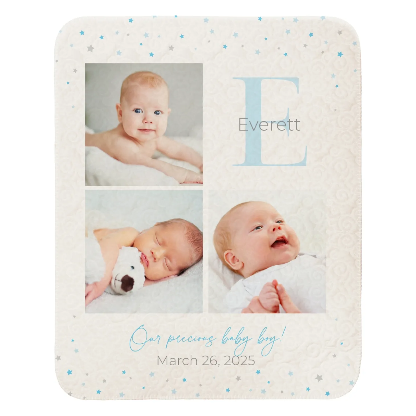 First Moments Photo Quilted Baby Blanket
