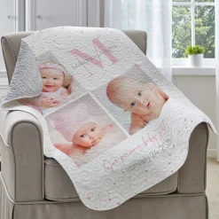 First Moments Photo Quilted Baby Blanket