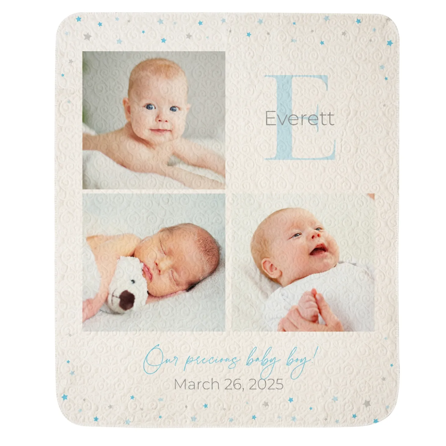 First Moments Photo Quilted Baby Blanket