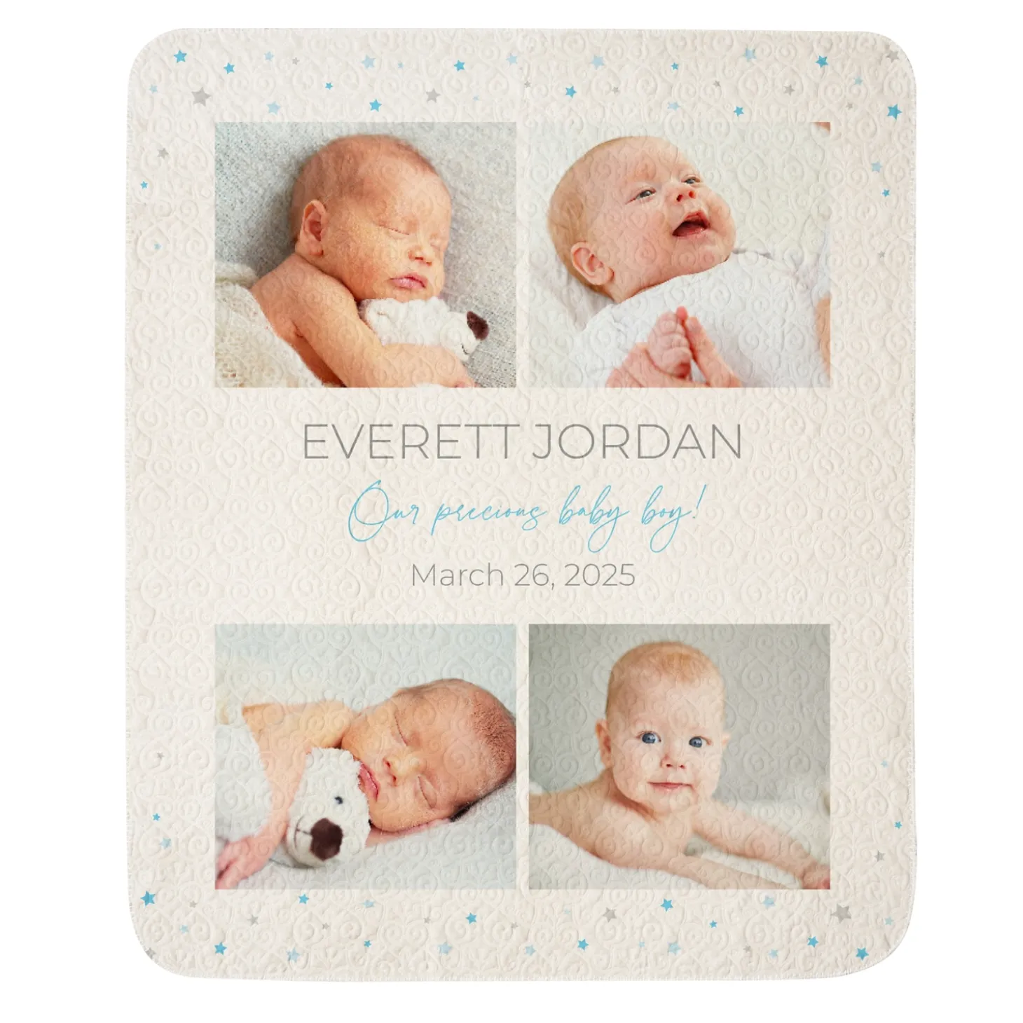 First Moments Photo Quilted Baby Blanket