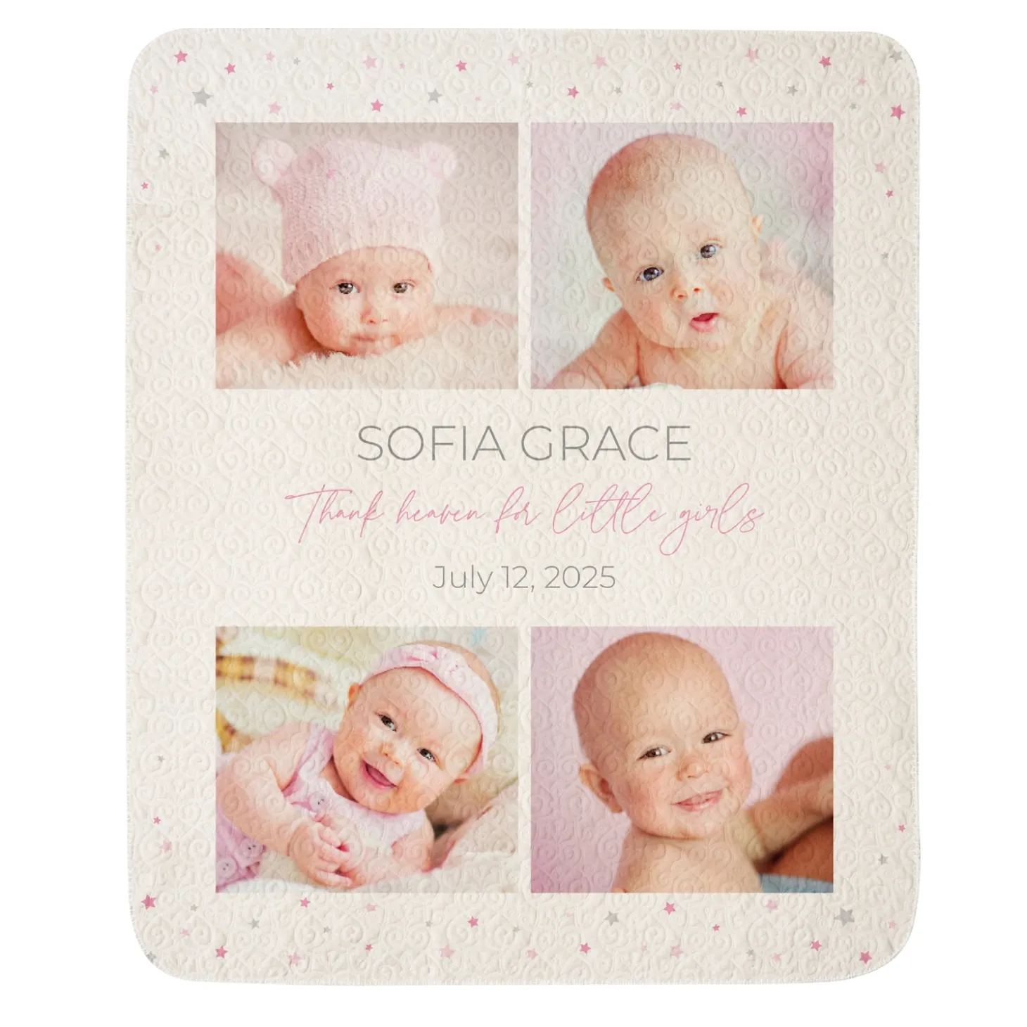 First Moments Photo Quilted Baby Blanket