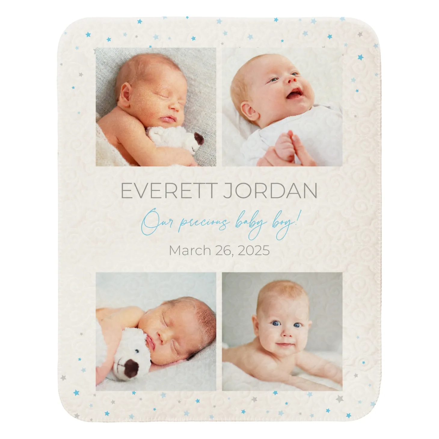 First Moments Photo Quilted Baby Blanket