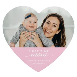 First Time Mom Blessing Photo Wood Heart