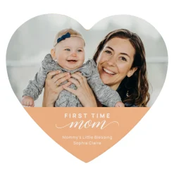 First Time Mom Blessing Photo Wood Heart