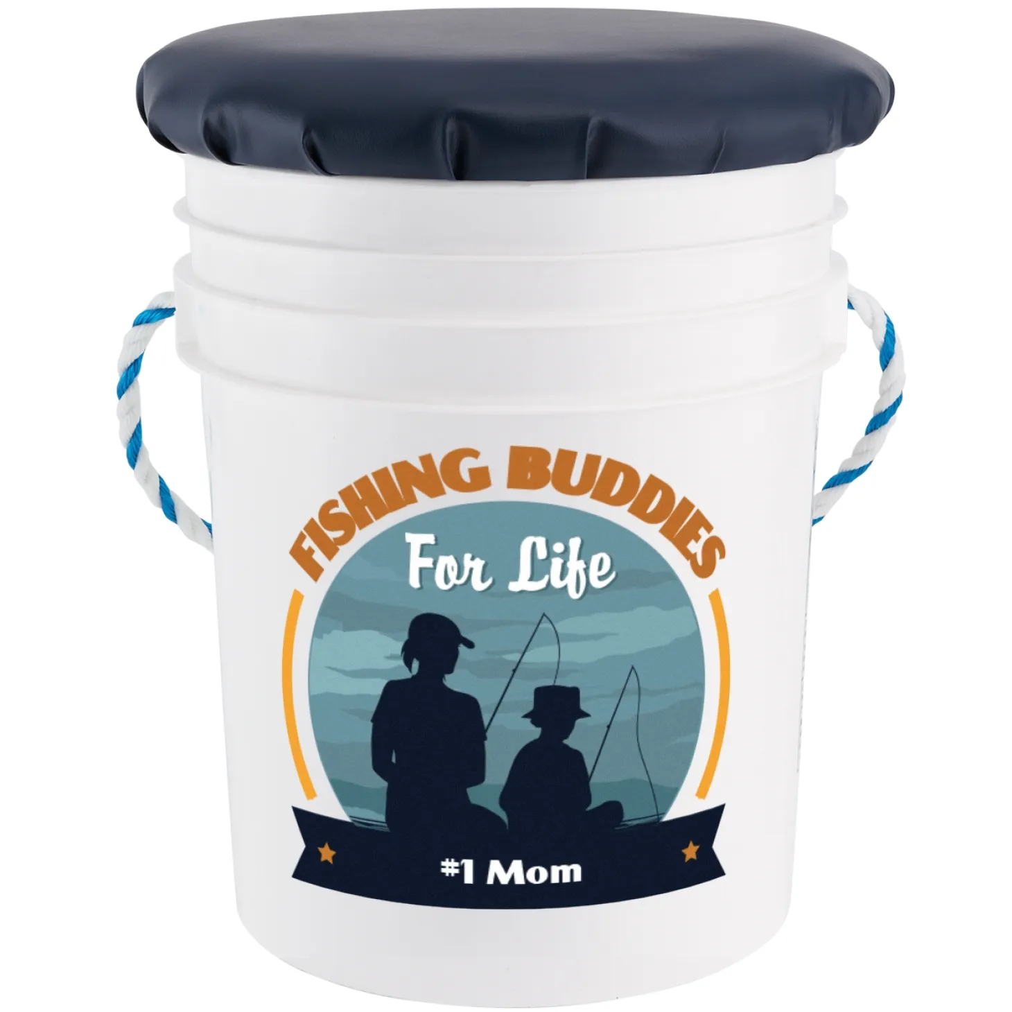 Fishing Buddies Seated Pail