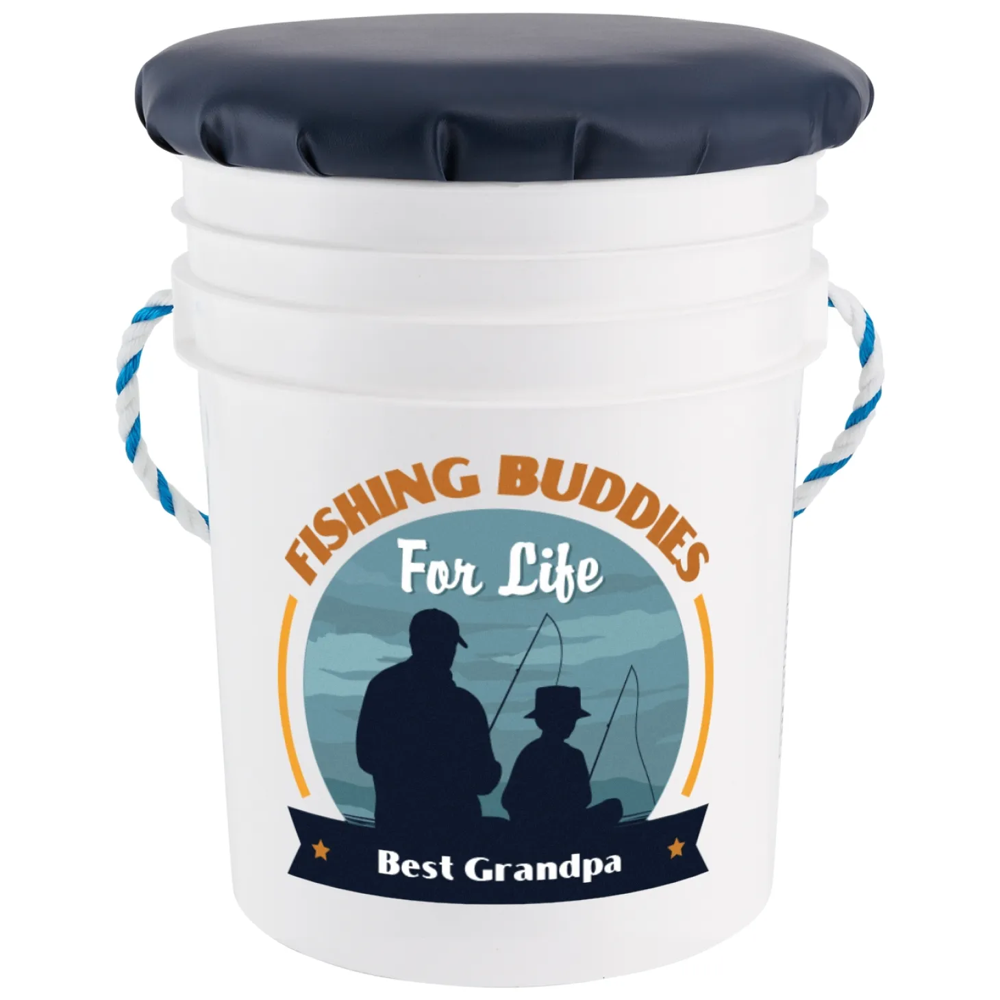 Fishing Buddies Seated Pail