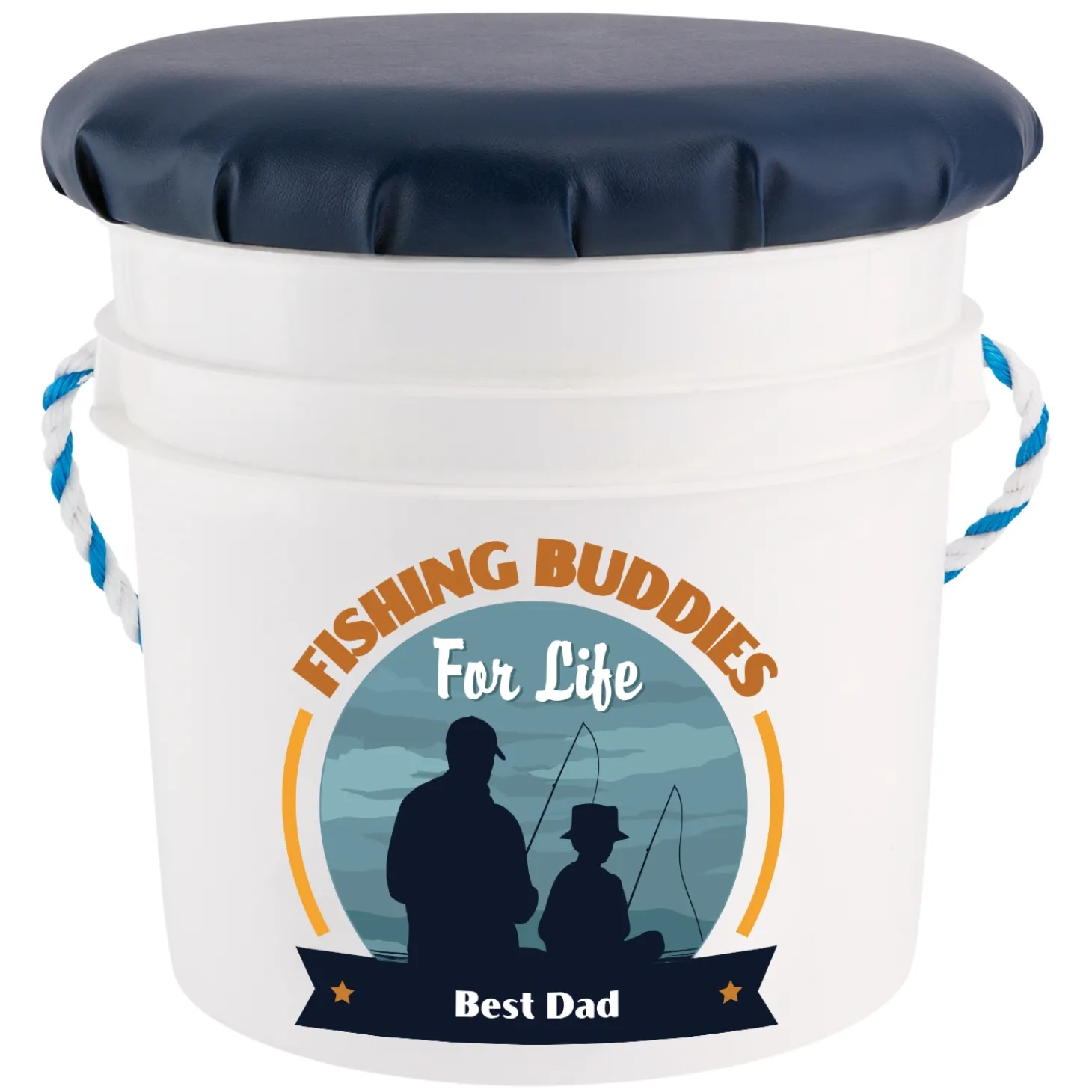 Fishing Buddies Seated Pail