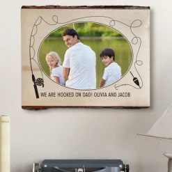 Fishing Photo Memories Rustic Wood Sign