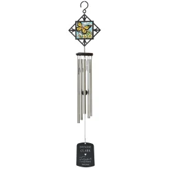 Flies With Butterflies Stained Glass Memorial Wind Chime