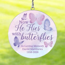 Flies With Butterflies Sympathy 30 inch Wind Chime
