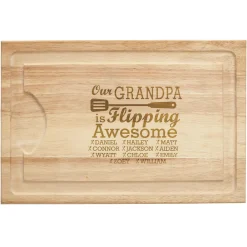 Flipping Awesome BBQ Maple Wood Cutting Board